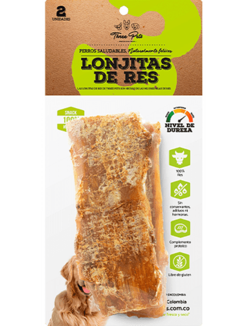 Snack Para Perro Lonjitas De  Res 2 Unidades