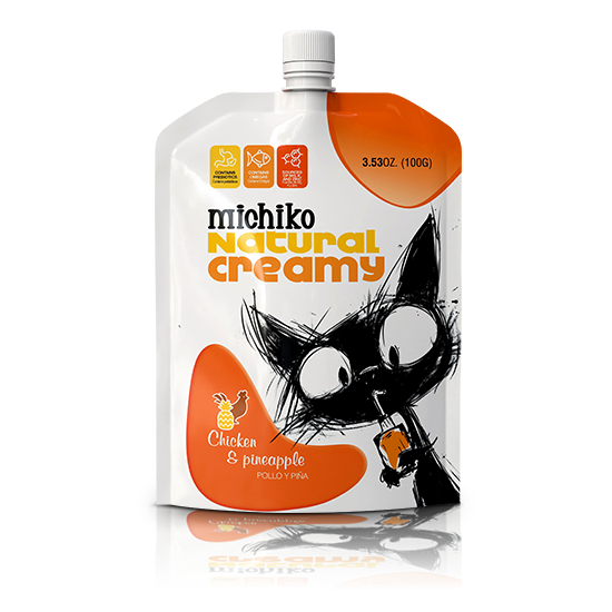 Michiko Yogurt Para Gato Sabor a Pollo y Piña 100 grs