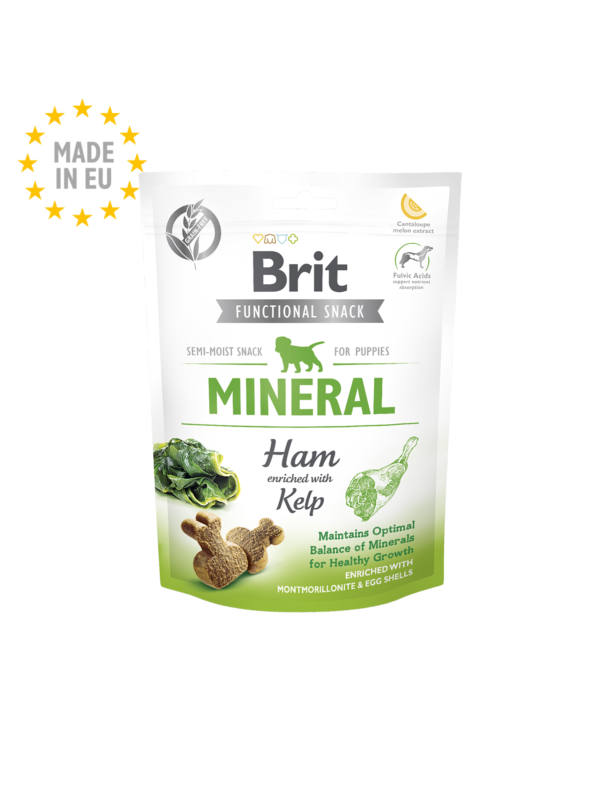 Galletas Brit Care Functional Snack Mineral Jamón & Algas para Cachorro - 150g