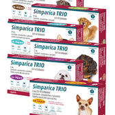 Antiparásitario Interno y Externo para perro  Simparica Trio 1.25Kg - 2.5Kg a 40kg - 60kg 1 Tableta