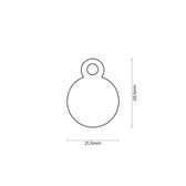 Placa de Identificación Círculo Pequeño Aluminio.