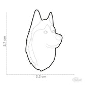 Placa de Identificación Husky Siberiano Gris.